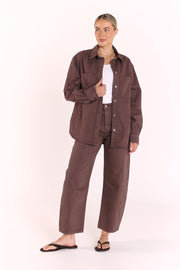 PRE-ORDER Lola Denim Jacket - Chocolate