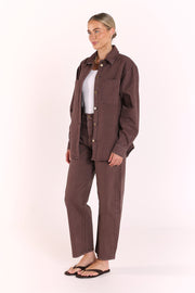 PRE-ORDER Lola Denim Jacket - Chocolate