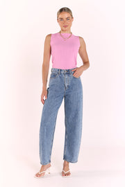 Lilly Boat Neck Tank - Pink