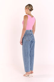 Lilly Boat Neck Tank - Pink