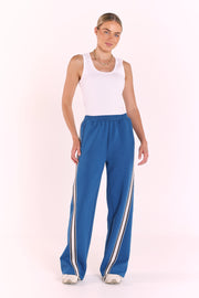 Noah Wide Pant - Blue Twist