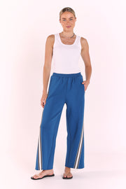 Noah Cropped Pant - Blue Twist
