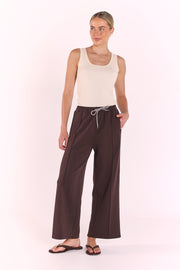 PRE-ORDER Noah Cropped Pant - Luxe Dark Chocolate