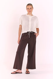 PRE-ORDER Noah Cropped Pant - Luxe Dark Chocolate