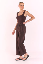 Noah Cropped Pant - Dark Chocolate