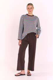 Noah Cropped Pant - Dark Chocolate