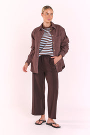 PRE-ORDER Lola Denim Jacket - Chocolate