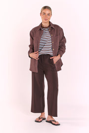 PRE-ORDER Lola Denim Jacket - Chocolate