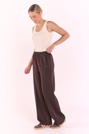 Noah Wide Pant - Dark Chocolate
