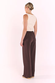 Noah Wide Pant - Dark Chocolate