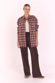Luca Shirt - Pink Chocolate Check