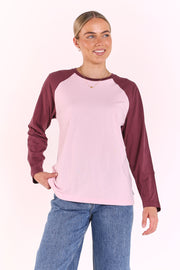 Sloane Tee - Plum Blush