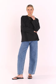 Carter Long Sleeve Tee - Black