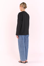 Carter Long Sleeve Tee - Black