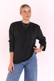 Carter Long Sleeve Tee - Black