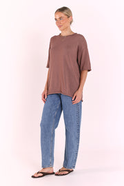 Indi Oversized Tee - Cocoa
