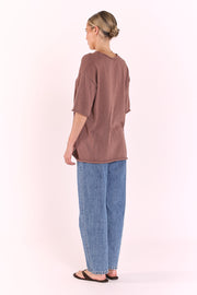 Indi Oversized Tee - Cocoa