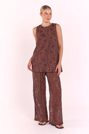 Valerie Tank - Cocoa Lace