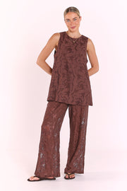 Valerie Pant - Cocoa Lace