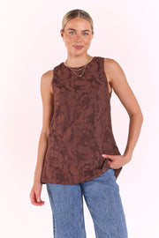 Valerie Tank - Cocoa Lace