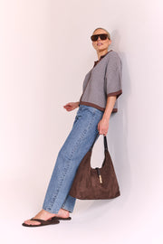 Lamarr Shoulder Bag - Chocolate Suede