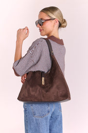 Lamarr Shoulder Bag - Chocolate Suede
