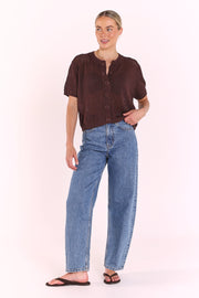Elsie Crochet Top - Chocolate