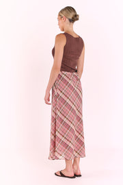Riley Skirt - Pink Check