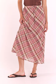 Riley Skirt - Pink Check