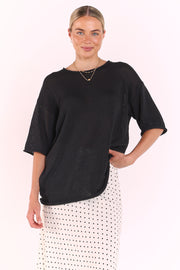Indi Oversized Tee - Black