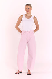 Lola Barrel Jean - Pink
