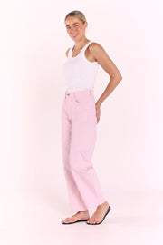 Lola Barrel Jean - Pink