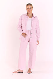 Lola Denim Jacket - Pink