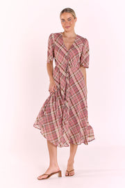 Jackie Dress - Pink Check