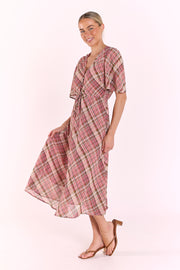 Jackie Dress - Pink Check