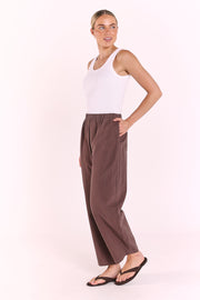 Eleanor Barrel Pant - Chocolate