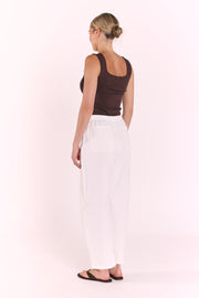 PRE-ORDER Eleanor Barrel Pant - White