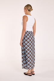 Loretta Skirt - Blue Chocolate Check