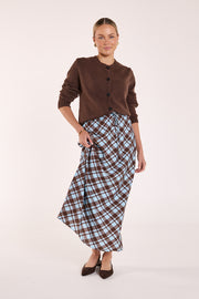 Loretta Skirt - Blue Chocolate Check