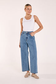 Stevie Cropped Jean - Deep Blue