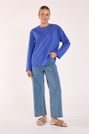 Carter Long Sleeve Tee - Cobalt