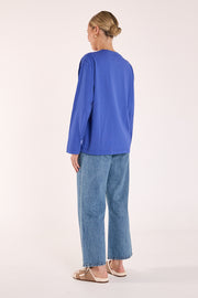 Carter Long Sleeve Tee - Cobalt