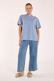 Jules Tee - Blue Cream Stripe