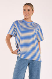 Jules Tee - Blue Cream Stripe