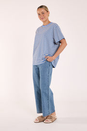 Jules Tee - Blue Cream Stripe