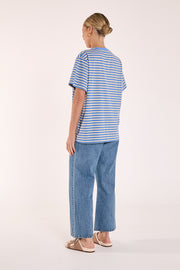 Jules Tee - Blue Cream Stripe