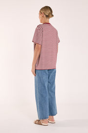 Jules Tee - Wine Stripe
