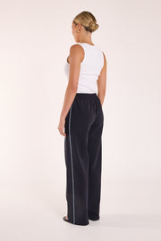 Noah Wide Pant - Navy Powder Blue Piping