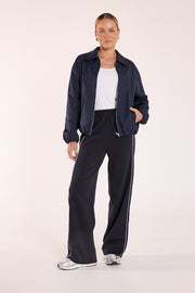 Noah Wide Pant - Navy Powder Blue Piping