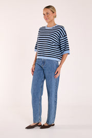PRE-ORDER Lola Barrel Jean - Deep Blue